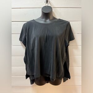 ELLIE Black Flowy Layered Top XXL